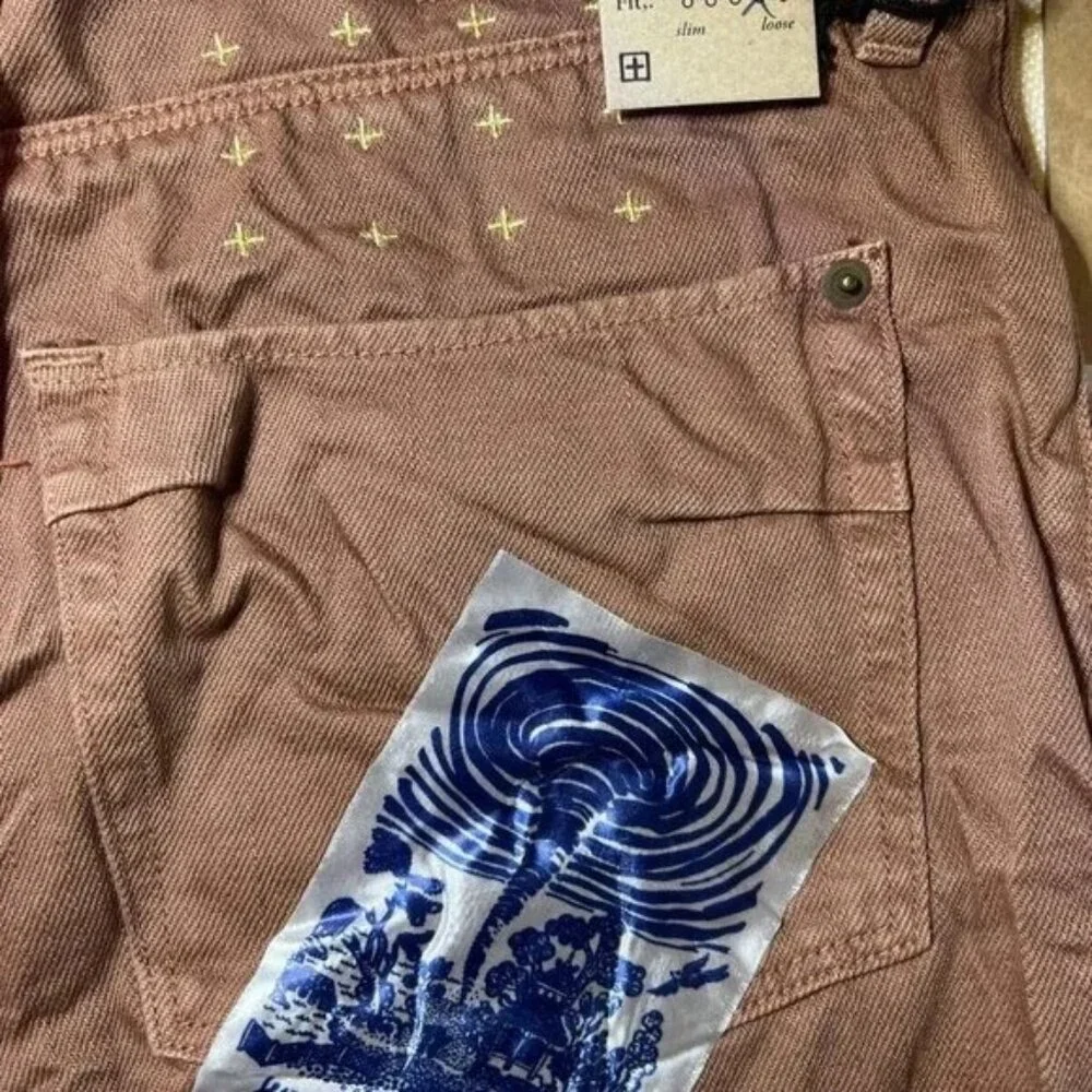 NWT KSUBI Jing Raw Hem Shorts Brown Fit: Low Rise Decorated side slit 29w Mauve